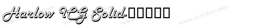 Harlow ICG Solid字体转换